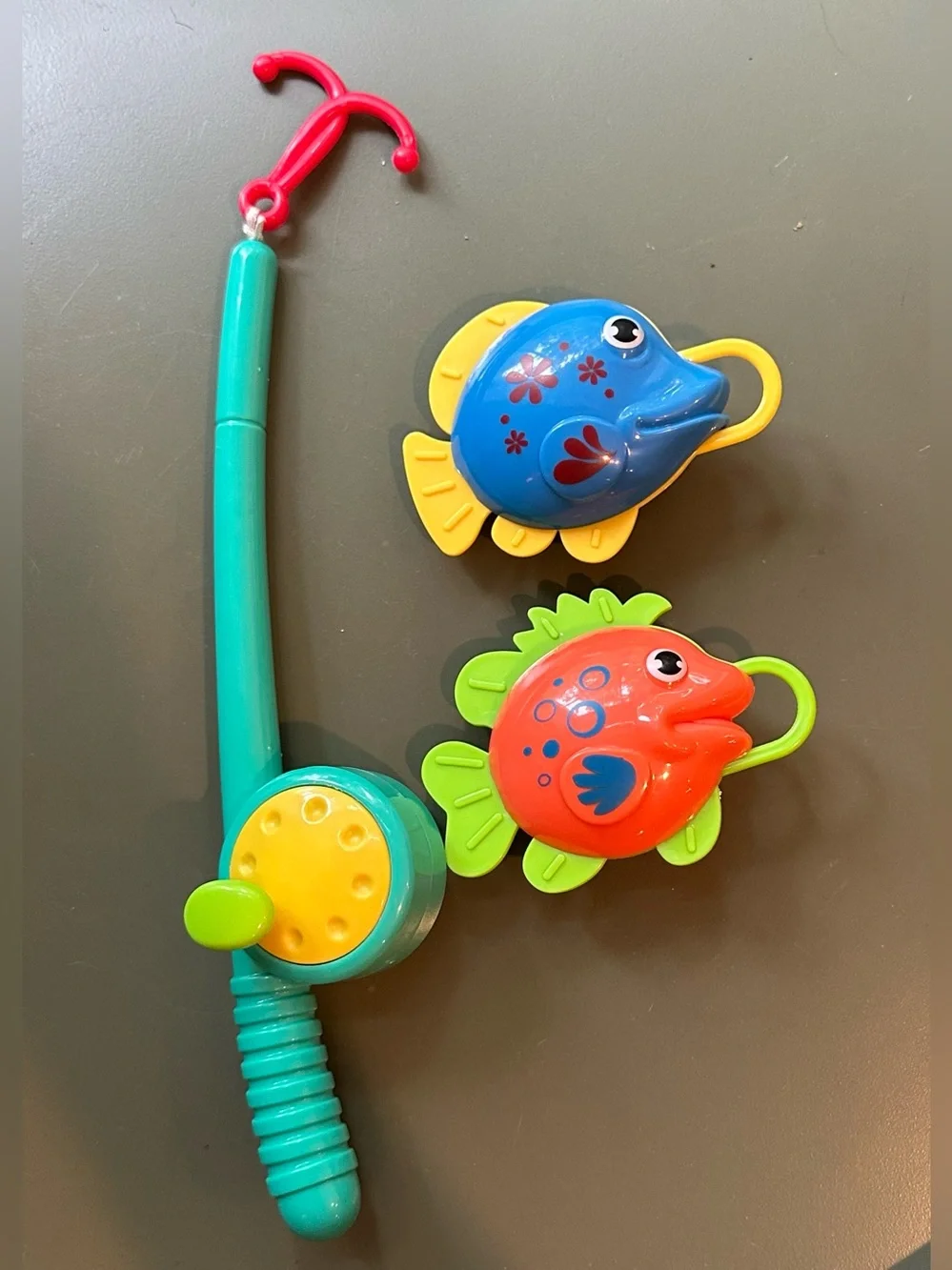 Kids fishing pole and fish set